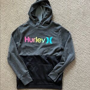 Hurley Gray and Black Kids Hoodie